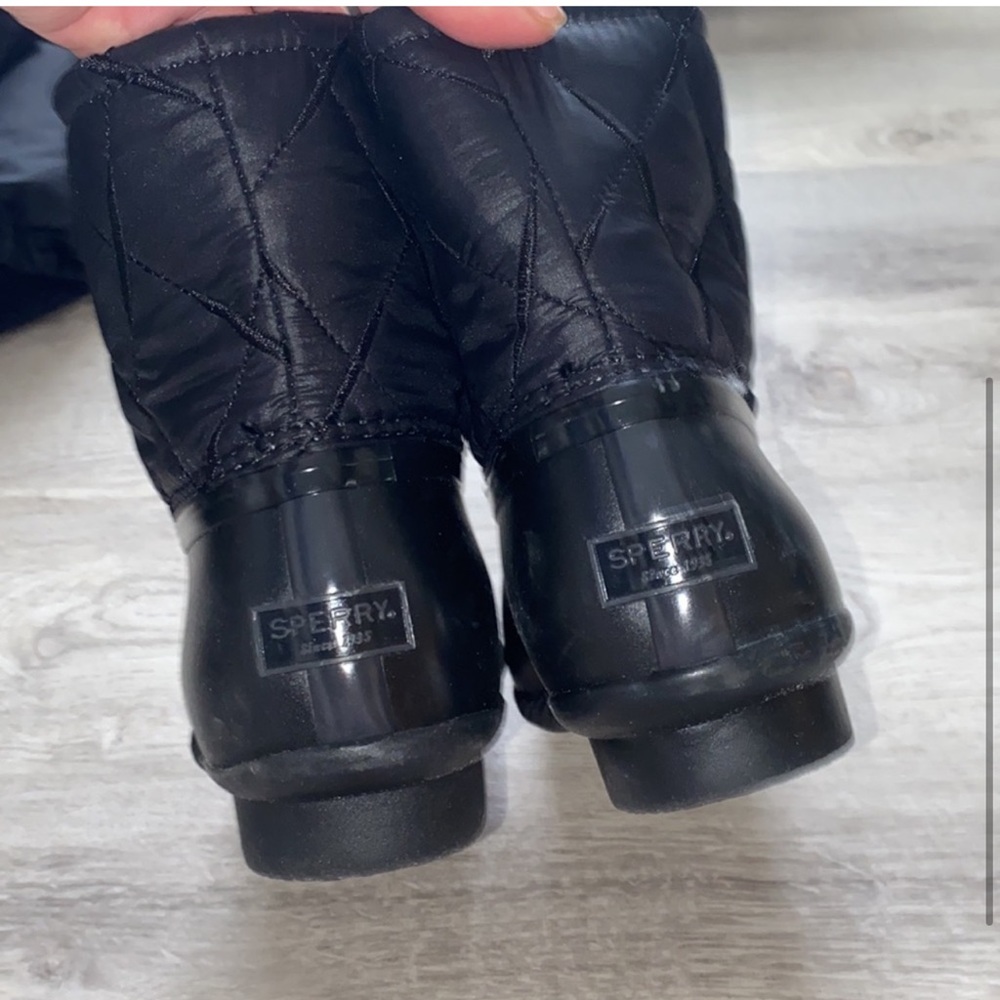 Black Sperry Duck Boots - Picture 3 of 3